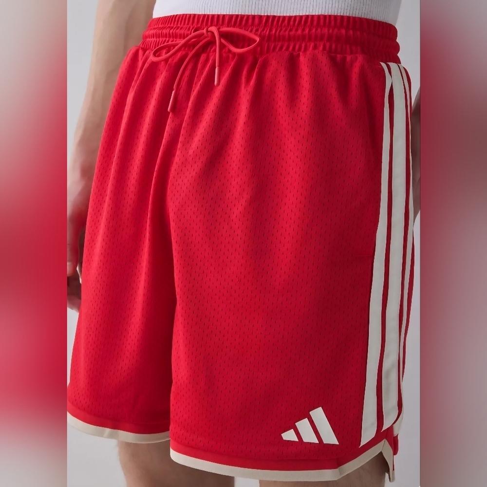 ❤️BUY 2 GET 1 FREE ADIDAS Stadium Mesh Shorts, Size Large, Color Red, Retail $50